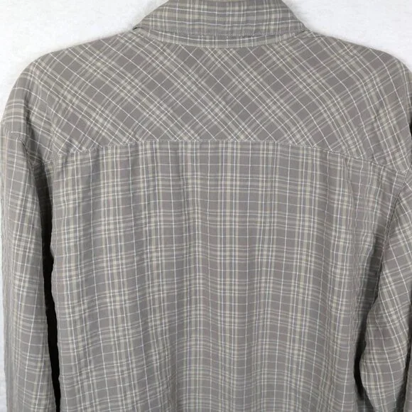 Columbia Omni-ShadeGray Plaid Button Up Mens Medium Sun Protection - Picture 4 of 7